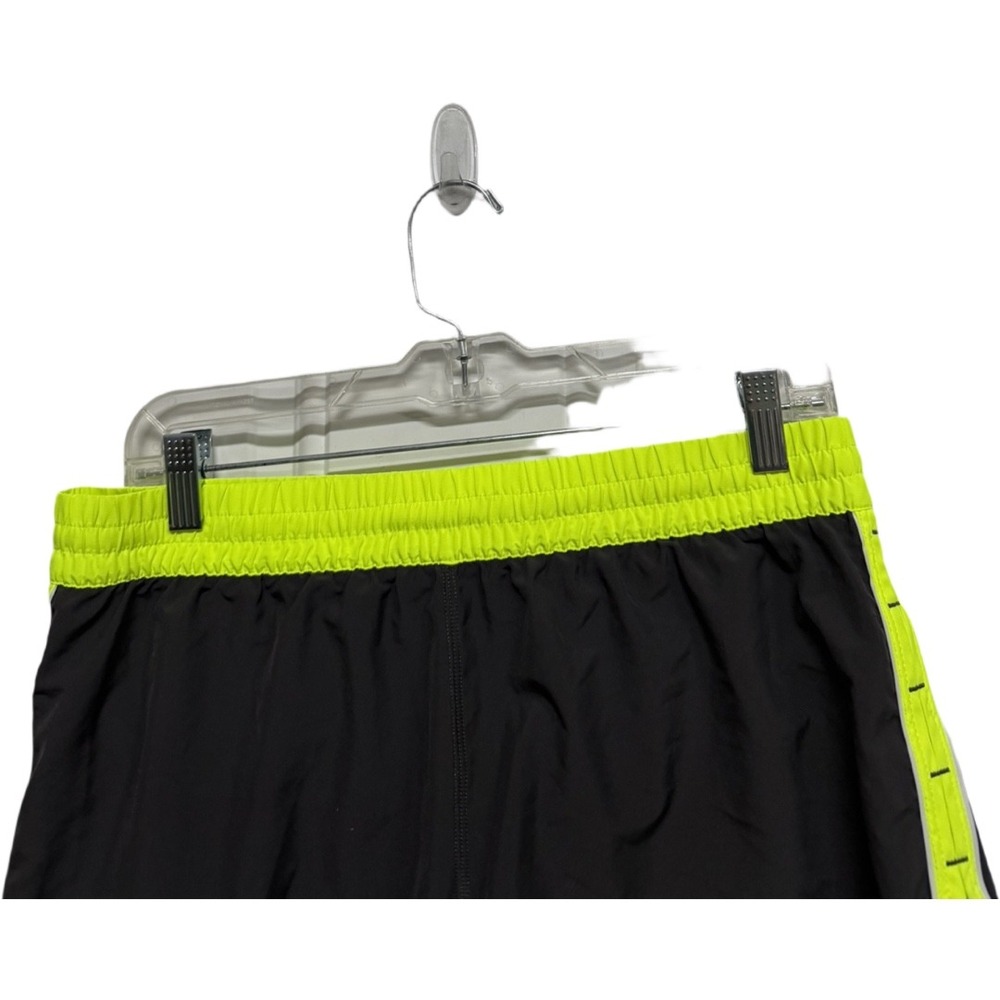 Under Armour HeatGear Running Shorts Gray Neon Yellow Women's Medium Gym Athlete - Picture 2 of 6